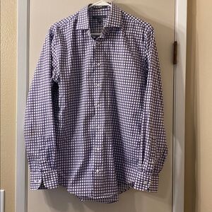 Nordstrom Rack purple and White Plaid Shirt